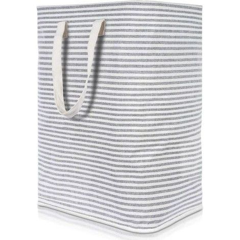 40x30x60cm,Panier à Linge Sale 72L Pliable Imperméable en Tissu avec Une Grande Capacité Gris (1/5)