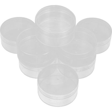 Lot de 10 boîtes de rangement en plastique pour petits objets de montre, perles et accessoires de bijouterie (8 cm). (1/5)