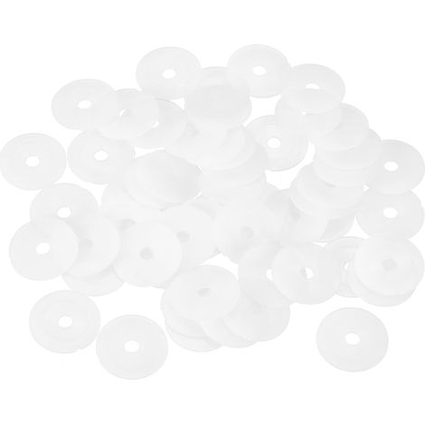 55Pcs Entretoise Plastique M4 Rondelle 4mm ID 15mm OD 1mm Épais (1/5)