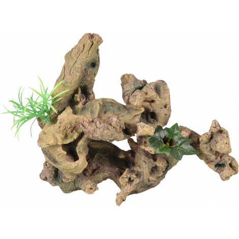 Racine et plante. Taille: 30 x 12 x 27 cm. décoration aquarium - animallparadise