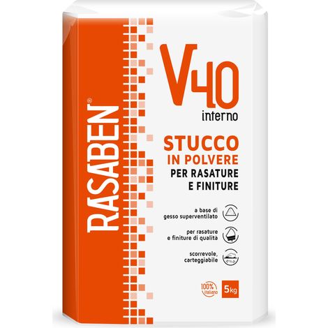 Rasaben STUCCO IN POLVERE PER INTERNI  V40 kg. 5 4.00 pz