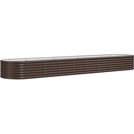 Maison Exclusive - Jardinera arriate acero galvanizado marrón 368