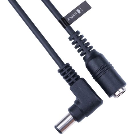 Câble d'extension d'alimentation DC Angle Droit 2.5mm / 5.5mm Mâle à Prise Femelle Connecteur 3m Adaptateur CCTV Compatible avec CCTV Security Camera, IP Camera, DVR Standalone, LED Strip, Moniteurs (1/5)