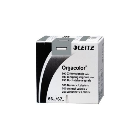 Leitz Buchstabensignal Orgacolor 66181000 I grau 250 St./Pack. (1/2)