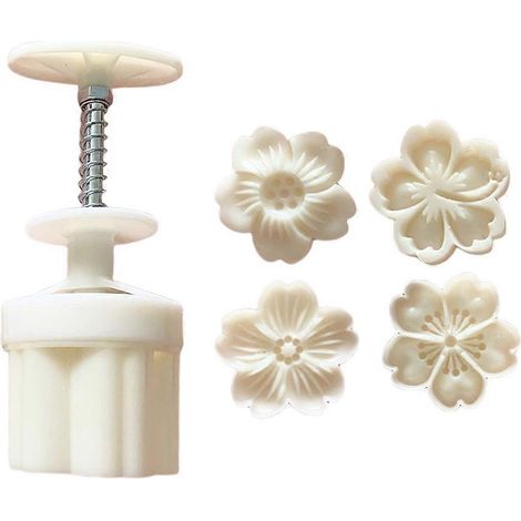 Emporte-pièces pour gâteau de lune avec 4 tampons - Décoration DIY pour la Fête de la Mi-Automne (1/5)