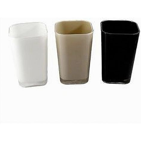 Cleafe - Bicchiere Porta Spazzolini Dentifricio Rettangolare Accessori Arredo Bagno 52402 - (1/2)