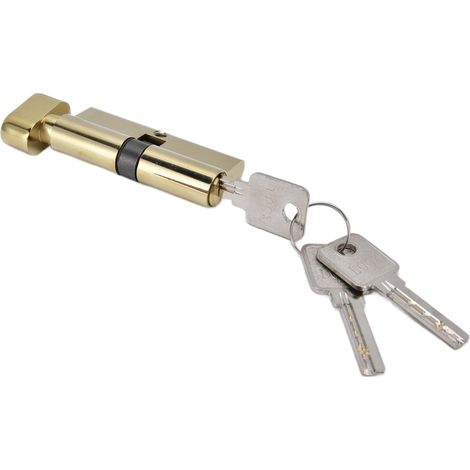 Set di serratura per maniglia della porta, set di maniglia meccanica silenziosa con chiavi (oro), serratura (1/5)