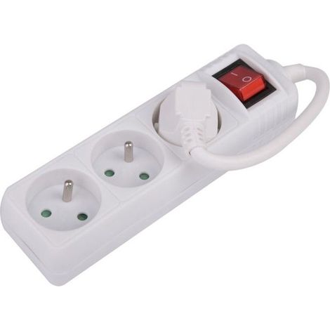 Multiprise Blanche 3 Prises Avec Protection Fnb 03k Pullman