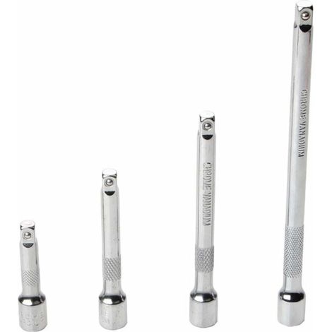 Extension Set - 4 Pieces 1/4 Inch Drive - 50 mm 70 mm 100 mm 150 mm - For Ratchet Wrenches - Vanadium Steel (1/5)