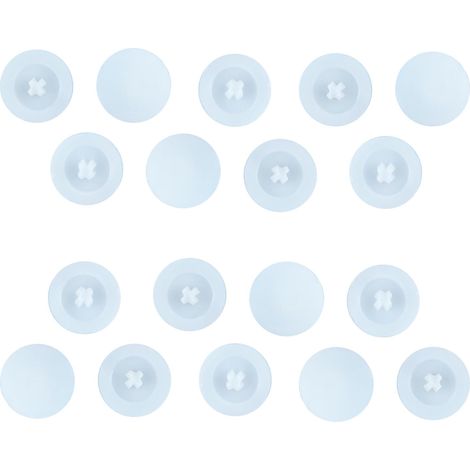 50 pezzi di tappi per viti in plastica, copriviti antiruggine, viti a croce in plastica bianca, tappi per viti decorativi, tappi per chiodi autofilettanti (1/5)