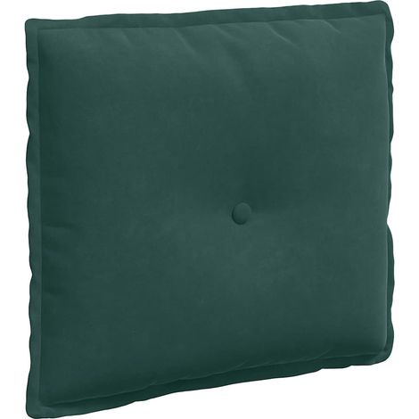 Coussin de Dos Vert foncé 50 x 45 cm Tissu en velours côtelé (1/5)