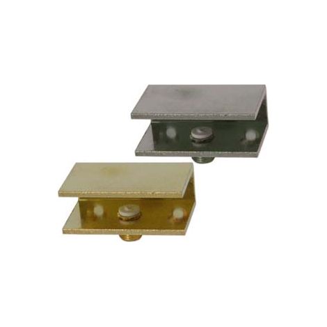 MENSOLE A MORSETTO- - mm.25x30 in ottone lucido - 8 pezzi