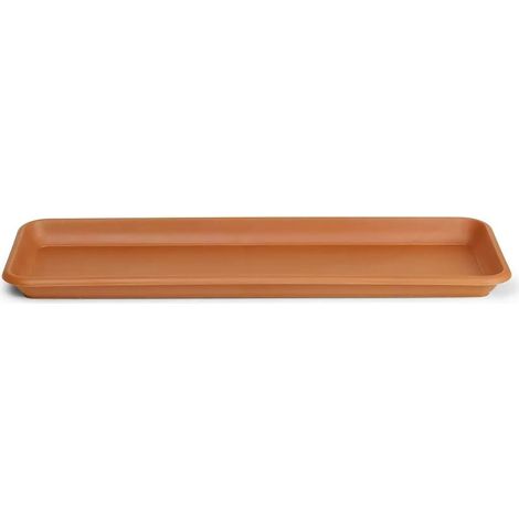 Geda – Soucoupe FLORA pour balconnière 99 cm – Terracotta, plastique, 97 x 21 cm