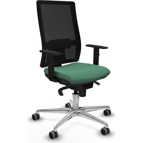 Piqueras y Crespo Chaise de bureau vert émeraude ergonomique (1/3)
