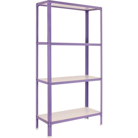 Simonrack Étagère légère blanche métal 4 niveaux 600 kg (1/5)