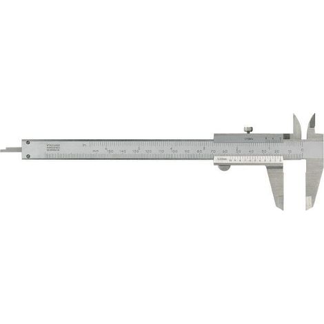 Pied à coulisse pour gaucher en acier inoxydable 150x40 mm 1/20 métrique 1/128 pouces vis de blocage pointes fines jauge de profondeur MIB CALL150MO