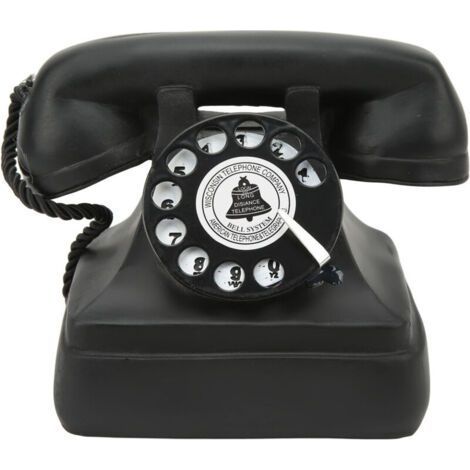 Téléphone à Cadran Vintage - Décoration Rétro pour Bureau et Maison - Modèle Ancien de Téléphone Fixe (1/5)