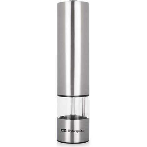 Orbegozo macinapepe e sale eleganza - alta precisione regolabile - involucro in acciaio inox ---lux dosaggio ottimale - maneggevolezza  con una sola mano - funziona  con batterie - stile e funzionalit