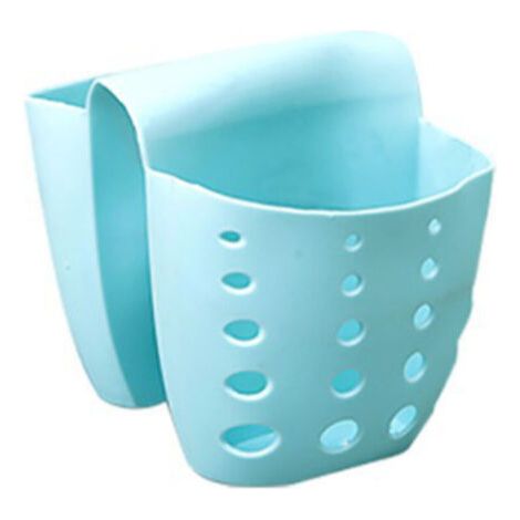 Pair Lot de 1 porte-éponges pour évier, en trou d'évacuation, organisateur de rangement multifonctionnel pour brosse et savon, pour la cuisine, bleu (1/5)