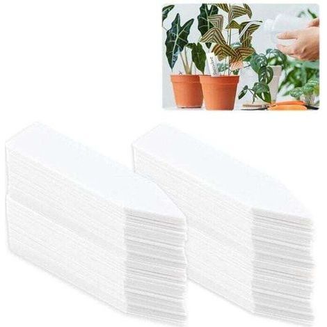 Garden Future200pcs Etiquettes Destiné à Plantes, XU, Étiquettes de Plantes, PièCes Etiquette Jardin 5x1 cm, Étiquettes en Plastique Pour Potager, Étiquettes de Jardin Pour l'Extérieur, Blanc - KZQ (1/4)
