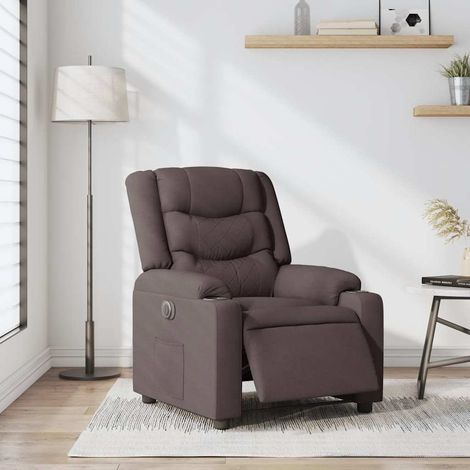 Fauteuil de Salon,Chaise,Fauteuil inclinable électrique Marron foncé Tissu CFW577137 (1/5)