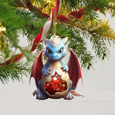 Ornement De Noël - Pendentif Acrylique 2D - Décoration Pour Arbre De Noël Maison Voiture Fête - 8 cm - 1 Pièce
