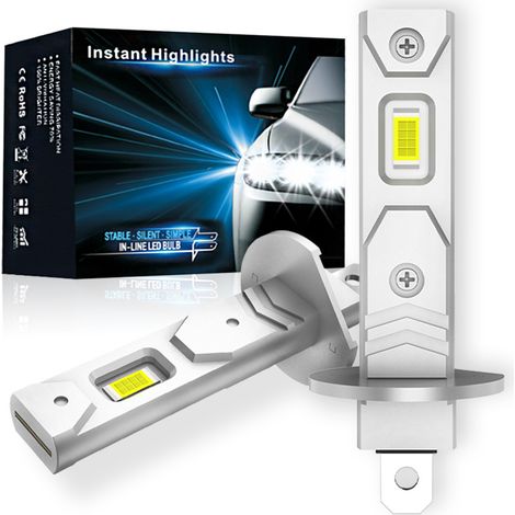 Lampadina LED H1 30000LM, lampadina LED H1 6500K per auto, LED CSP 12V, 80W, Plug and Play (H1 (30000LM)) (1/5)