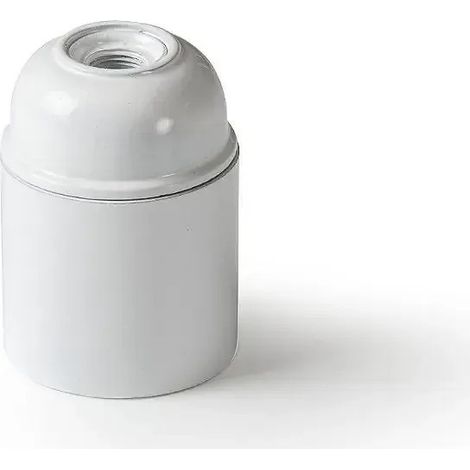 Portalámparas liso blanco E-27 de Famatel 161-B (1/3)