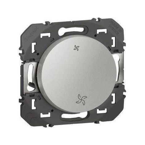 Legrand – Interrupteur commande VMC Dooxie – Va et vient complet – Aluminium – 250V 10A – Mécanisme avec coque de protection chantier