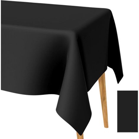Nappe jetable Noir 2 pièces 137x274 cm Rectangulaire Imperméable PEVA