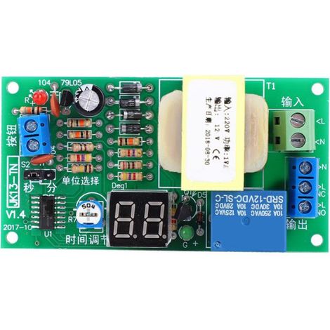 Module De Relais De Minuterie - 220 V - Délai Réglable 1 À 99 Secondes - Affichage Numérique 2 Chiffres - Pour Commande Électrique Automatique - 1 Pièce (1/5)