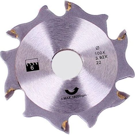 Fraise à disque 100mm – Tige Ø 22mm – Pour fraisage précis et découpe parquet – Compatible fraiseuse à lamelle FERM BJM1009 (1/4)