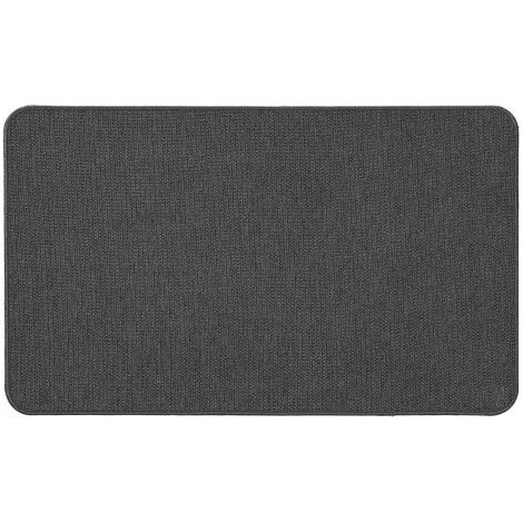 Tapis rectangle 45 x 75 cm tisse uni simeo Anthracite (1/4)