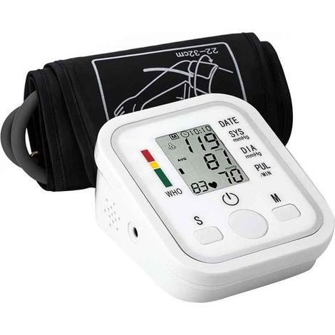 Tonomètre de compteur de battement de coeur de moniteur de mesure de tension artérielle de bras de Digital d'affichage à cristaux liquides de soins de santé à domicile pour la mesure automatique (1/5)