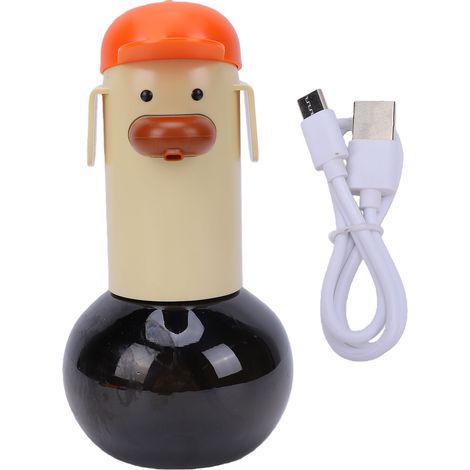 Distributeur de savon automatique en forme de canard mignon, sans contact, à induction, mousseur pour les mains, pour salle de bain et cuisine, jaune (1/5)