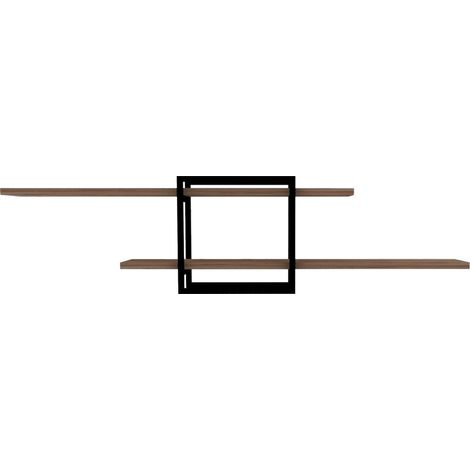 Étagère murale en bois et métal L120cm - Bois clair - Moa (1/5)