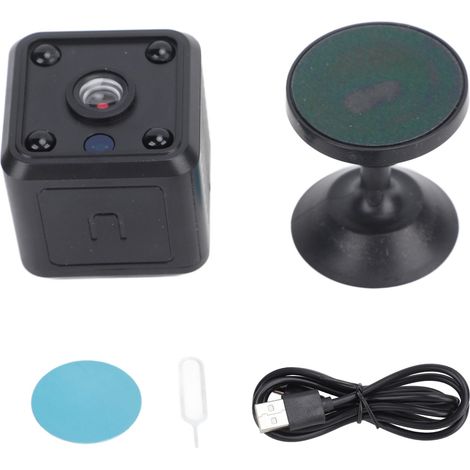Caméra WiFi Mini 1080P Vision Nocturne sans Fil Portable Surveillance pour Bureau Domicile (1/5)