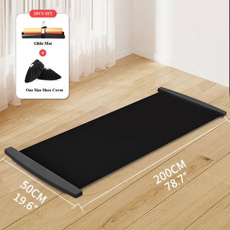 Tapis de glisse pour entraînement des jambes, housses de chaussures incluses, planche coulissante fitness et musculation, matériel de sport polyvalent (1/5)