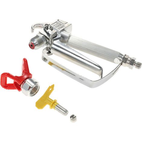 Pistolet pulvérisateur sans air 3600psi + base rouge + pointe jaune convient aux pulvérisateurs Graco Wagner Titan (1/5)