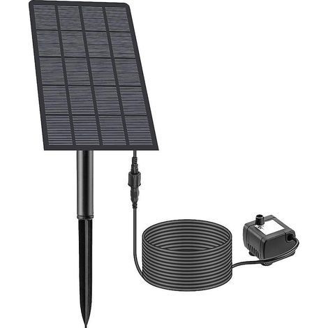 Pompe à eau solaire [RM]180 l/h pour fontaine, bain d'oiseaux, jardin, piscine, alimentation solaire (1/5)