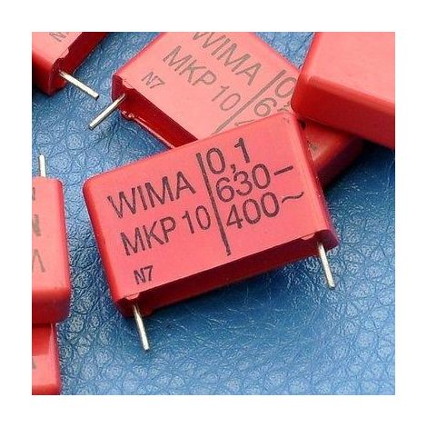 Condensador Poliester 100nF 630Vdc R15mm 100K WIMA