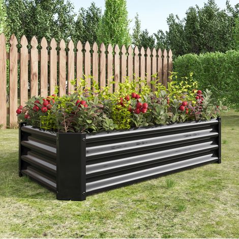 Hochbeet Metall 120x61x30 cm offen verzinkt OKMYHOME (1/5)