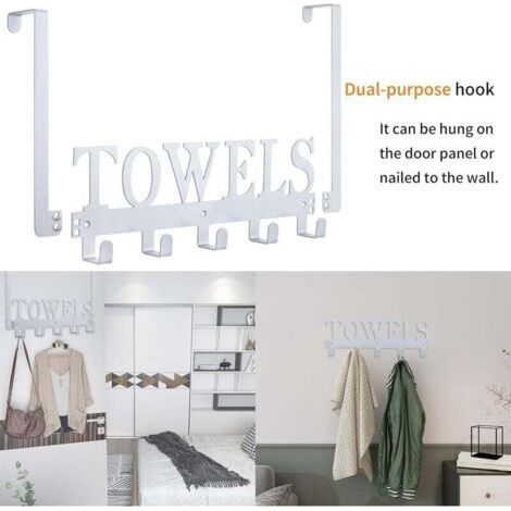 Türhaken, Handtuchhaken fürs Badezimmer, Handtuchhalter für Schlafzimmer, Küchen, Pools, Strandtücher, Bademäntel, Wandhaken für die Tür