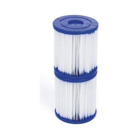 Bestway 58093 Lot de 2 cartouches Type I,Bestway 58093 Cartouches Type I, Cartouche Filtre Piscine Type I pour Bestway Pompe de Piscine, Filtre Piscine Type I pour Le Nettoyage des tuyaux (1/4)
