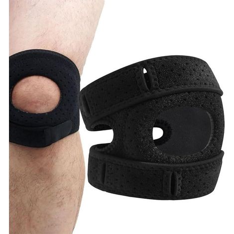 Beyamis Genouillères ménisque noir - Tendon rotulien ajustable sport (1/5)
