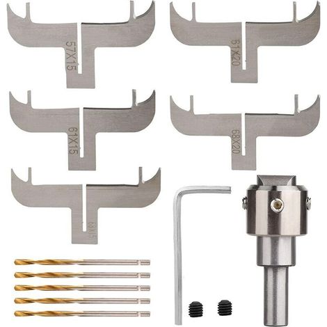 Bracelet En Bois Anneau Fraisage Lames De Fraise Bracelet En Bois Anneau Maker Foret Fraise Ensemble D'outils De Travail Du Bois, Trousse D'outils De Travail Du Bois En Acier Inoxydable, (1/5)