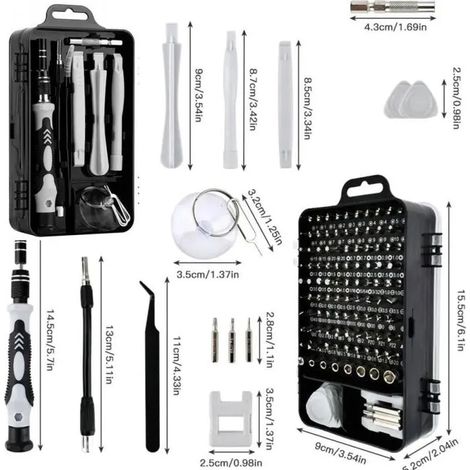 Präzisionsschraubendreher Set Extralink 118 Teile ergonomisch magnetisch (1/3)