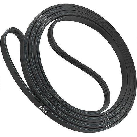 Courroie de sèche-linge 341241 pour Whirlpool, Kenmore, Amana et Roper (pièces détachées), courroie d'entraînement du tambour 341241 (remplace AP2946843) - JBMEDIA (1/4)