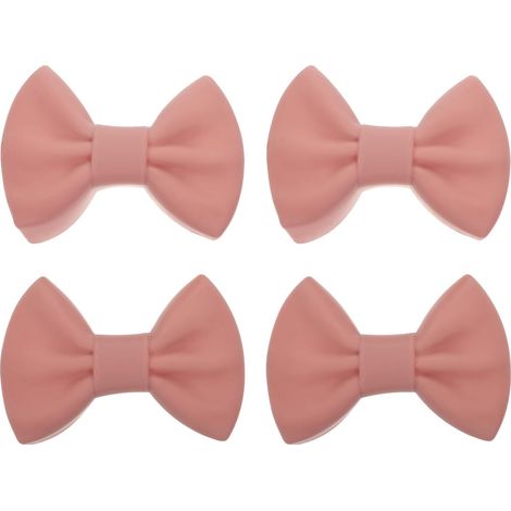 Paar Silikon-Zusatzgriffe mit Schleife, Gusseisen-Griffabdeckung, rutschfester Pfannengriffhalter, Gusseisen-Pfannengriffabdeckung, Küchenutensilien (Rosa) (1/5)