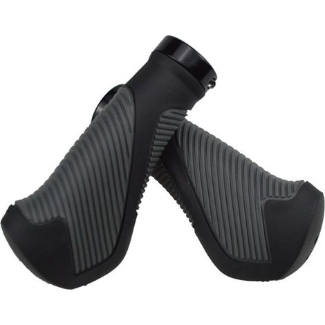 Puños mejorados para manillar de bicicleta con diseño ergonómico y goma compuesta doble recubierta de gel diámetro universal de 22 mm.